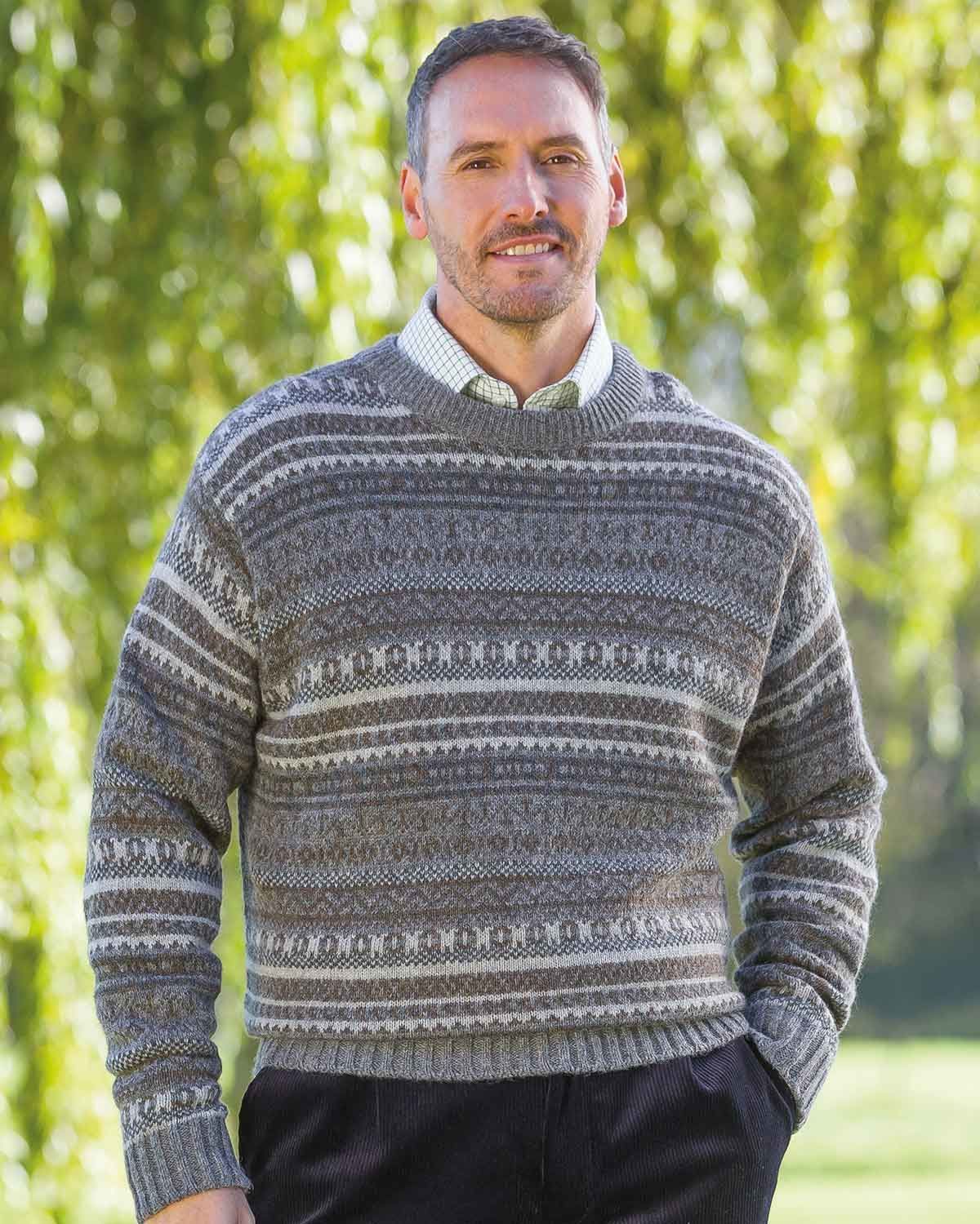 Mens 2025 grey pullover